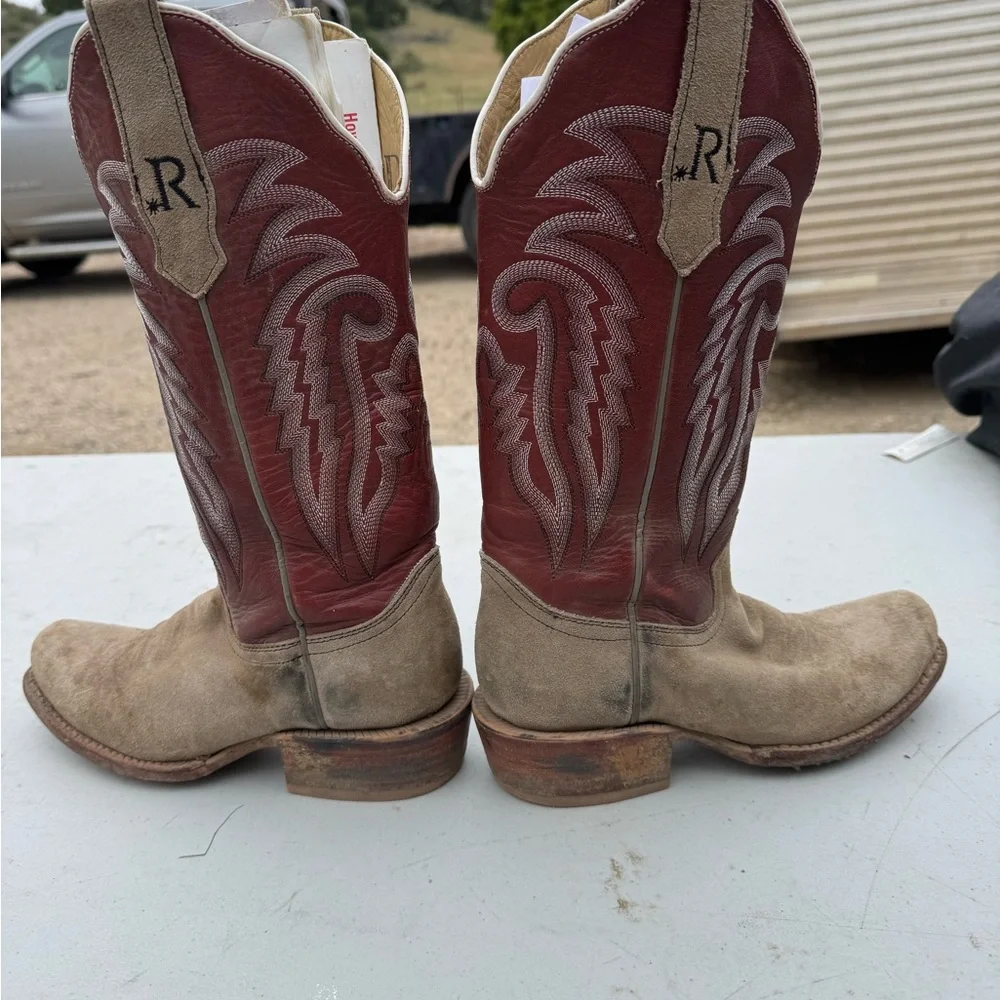 Red and Tan Cowboy Boots - Picture 3 of 5